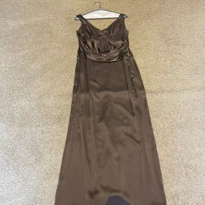 Silk sleeveless evening dress